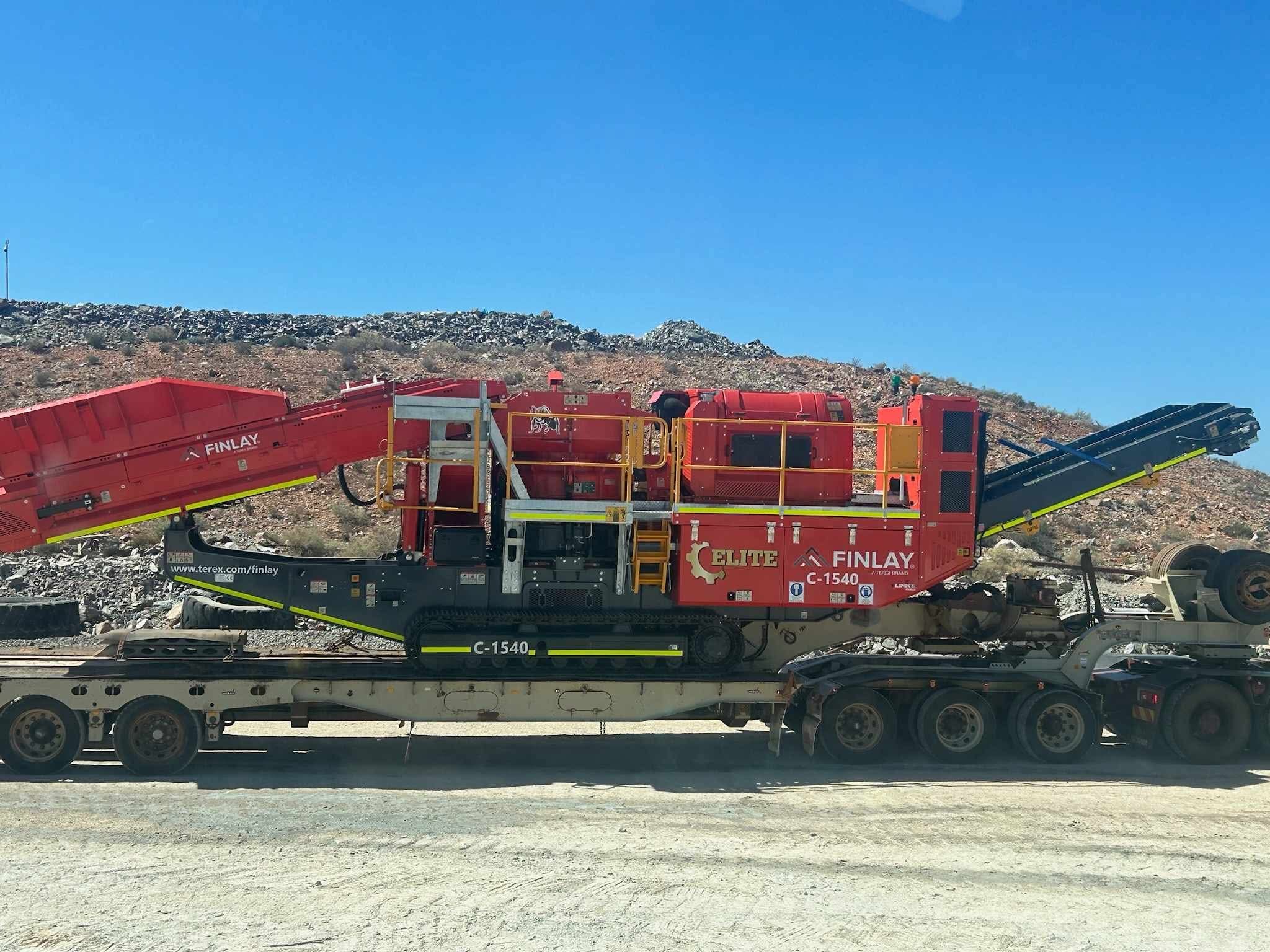 Terex Finlay C1540 mobile cone crusher with onboard 2-deck screen for hire across WA