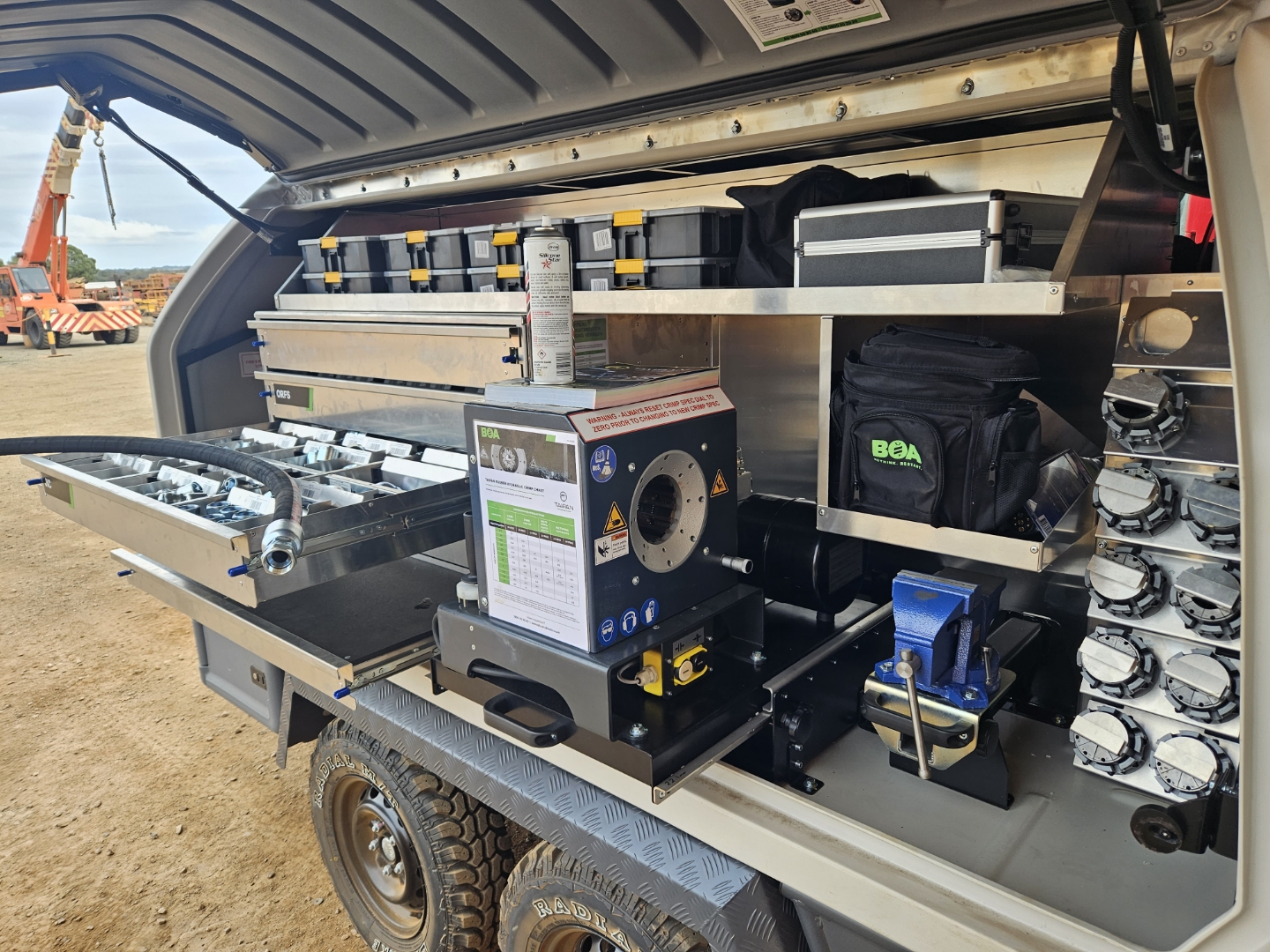 EMCCS specialised tooling and service truck fit-out for remote WA mine sites